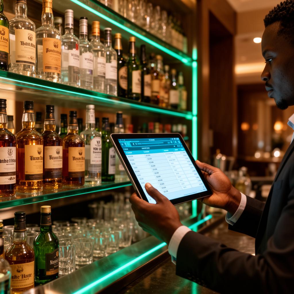 Inventaire du bar avec tablette Tiche MHI